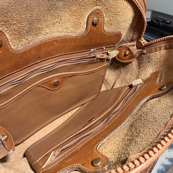 🦆Dooney & Bourke Vintage All Weather Tan Small Norfolk Case Leather Shoulder Bag - Picture 8 of 8